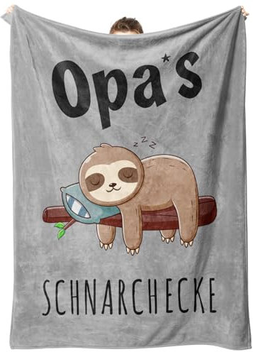 Niyewsor Opa Geschenk Geburtstag Weihnachten, Flanelldecke Flauschig Geschenke für Opa von Enkel, Geburtstagsgeschenk für Opa, Beste Opa Geschenke Weihnachten (157 * 132cm)