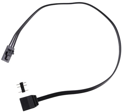 Zgehnao Adapter für RGB 4-polig auf Standard-ARGB, 3-polig, 5 V, Adapter-Anschluss, RGB-Kabel, 25 cm