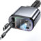 Caricabatteria da auto retrattile USB C 4 in 1, 69 W con luce stellata, ricarica rapida per iPhone 16/15/14/13/12, iPad,Android,Galaxy,Pixel,adattatore accendisigari (Lightning + USB-C)
