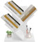 Accmuzzy Bücherregal Baumform,4 Ebenen Schreibtisch Bücherregal Holz,Kleines Bücherregal für Bücher, CD Regal, Schreibtisch Regal - Einfach zu Montieren (Weiß, 15.94 in | 2 Ebenen)
