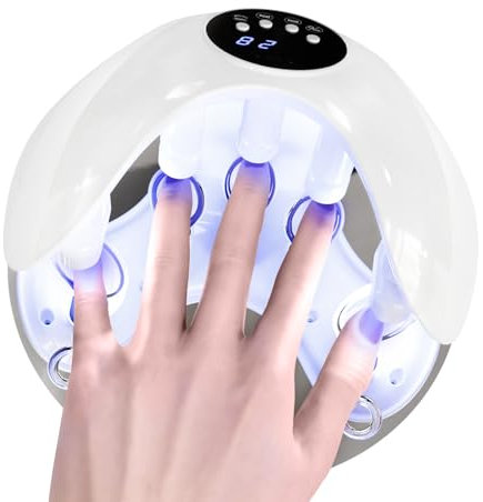 FOLAI Lámpara UV LED uñas, USB recargable y con función de almacenamiento de energía LED lámpara de uñas UV, uñas de horno de tratamiento rápido para uñas domésticas y salones