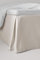 Jotex Zack Satin Volant Betthusse 100% hochwertige Bio-Baumwolle Bettrock, Höhe 45 cm, Beige 180 x 200 cm