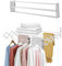SHANN Tendedero Extensible Pared 100cm - Tendedero Plegable de Pared de Interior o Exterior de Acero Blanco - Tendedro con 9 Barras y 7 Metros de tendido