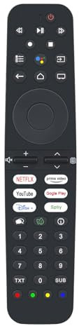 VINABTY VS2187RC-2 Mando a Distancia por Voz de Repuesto Compatible con Grundig 84Q TV 43 50 55 65 75 Inch 4K UHD QLED TV