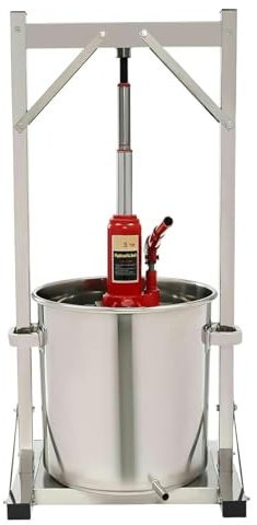 DXYOYONGOZ Weinpresse, Beerenpresse, Obstpresse, 22L/5,8 Gal Obstweinpresse, Edelstahl Käse Kräuter Obstweinpresse Manuelle Saftpresse