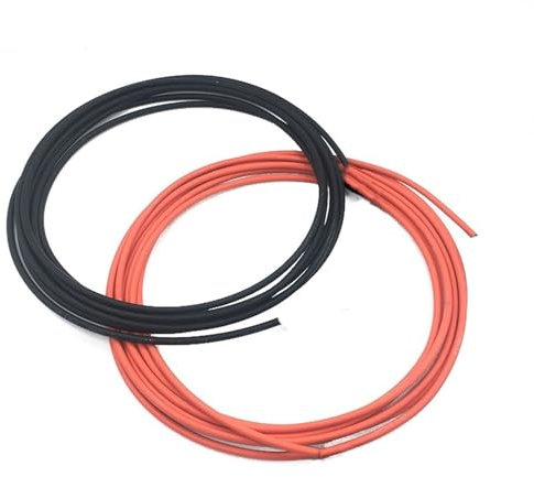 Cables, Solar Panel Solar Connector Wire 1 Meters to 10 Meters Panel Cable Connection Extension Cable Red and Black(10 Awg 6mm2,5 Meter Each)