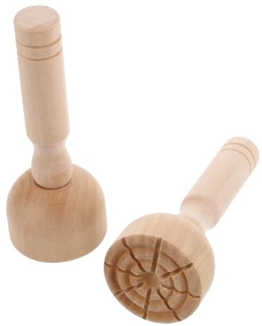Toyvian 2 Stück Töpferstempel Für Ton Stempel Aus Ton Holz Light Brown