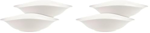 Villeroy & Boch - Vapiano Piatto Da Pasta Set di 4 Bianco, Lavabile in Lavastoviglie, Adatto per Microonde, Set di Stoviglie, Piatti, Scodella, Ciotola, Porcellana Premium