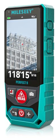 MILESEEY Outdoor Laser Measuring Tool, 300M Professional Laser Distance Meter for Construction, 4X HD Zoom & 3 Backlit Display, Point-to-Point Technology for Large Outdoor Projects