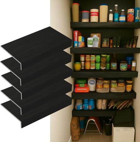 Drahtregal-Abdeckung für Speisekammer, Schrank, Küche, wasserdichte PVC-Holzoptik, Drahtregal-Abdeckungen für Regale, Mehrfachmontage ohne Werkzeug, 91,4 x 40,6 cm, 5 Stück