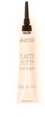 Hartem - Plastic Putty | Masilla Plástica Líquida | Secado Rápido Y Acabado Blanco Mate | Aplicación directa o con pincel | Ideal para tapar grietas y uniones de figuras | 20 ml