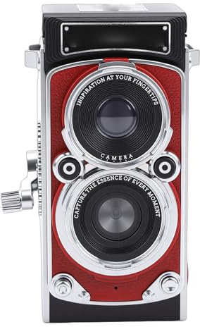 Plyisty Winzige Retro-Digitalkamera, 12 MP, 1080P HD, Tragbare Vintage-Kamera mit Autofokus, 1,54-Zoll-Bildschirm und Sucher auf Hüfthöhe, für Reiseanfänger und Senioren (64GB)