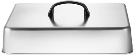 Cúpula de fusión de la plancha – 33 x 28,2 x 6,6 cm, cúpula rectangular para derretir queso, tapa de acero inoxidable resistente al calor, cubierta para untar a la parrilla, para barbacoa, fogata
