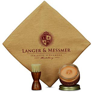 Langer & Messmer kit entretien chaussures de 3 pièces - le soin idéal por vos chaussures (terra)