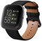 KADES Armband kompatibel mit Fitbit Versa 2 Watch, wunderschönes Echtleder-Armband mit Schnellverschluss-Pin kompatibel mit Fitbit Versa Lite Edition Smart Watch Männer Frauen, Schwarz