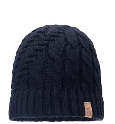 mh michael heinen Damen Strickmütze, Beanie, Fleece Fütterung, wasserabweisend, dehnbar schwarz OS