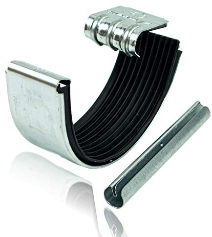 3er Set Zink Rinnenverbinder für 33er Dachrinne inkl. Wulstverbinder und Schnappverschluss mit EPDM Dichtung für eine sicher abdichtende Rinnenverbindung