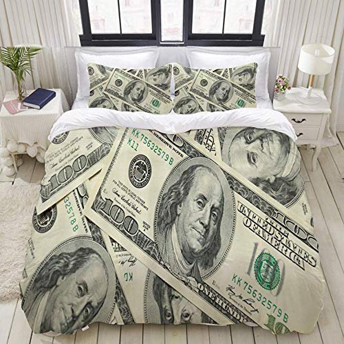 Yaoni Bettbezug, USA Vintage Hundert Geld Symbol Dollar, Bettwäsche-Set Ultra Bequeme leichte Luxus-Mikrofaser-Sets