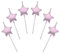 Sternform Geburtstagskerzen,6 Pcs Cake Topper Dekorationen Geburtstagskerzen Metallisch Kuchen Kerzen für Kinder Geburtstag Hochzeit Party,Silber/Gold/Champagner/Roségold