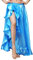 Bauchtanz Satin Rock Split Side Lange Röcke Glänzender Tanz Rock Festival Performance Kleidung (Hellblau, One Size)