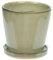Decorative Small Ceramic Plant Pot Indoor Home House Flower Succulent Cactus Herb Round Planter Cover Holder (Ø Diameter 10.5cm - Cream)