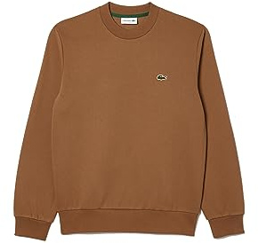 Lacoste Mens Basic Fleece Sweatshirt Cookie XL