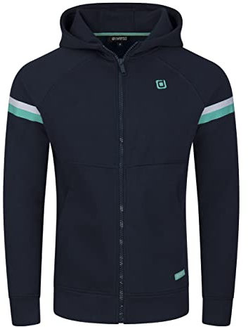 riverso Herren Kapuzenjacke RIVDanilo Hoodie Kapuzenpullover Reißverschluss Kapuze Hooded Jacke Baumwolle Blau XL, Größe:XL, Farbe:Navy