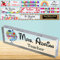 Placa de escritorio con nombre personalizada para profesores Placa acrílica personalizada con nombre en bloque para oficina Placa de escritorio personalizada-Diseño 17