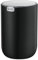 EKO Mini Desk Trash Can with Swing-Top Lid 0.4 Gallon Small Table Round Wastebasket for Office, Home, Car (Black)