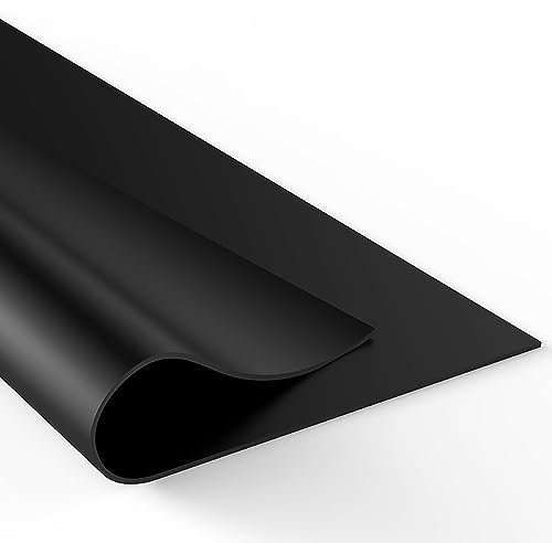 COYOUCO Hoja De Caucho De Neopreno, Hoja De Goma, 500X500mm, Espesor De 1-10 Mm, para Juntas De Bricolaje, Almohadillas, Sellos, Pisos, Amortiguación De Antivibración, Antideslizante,2mm