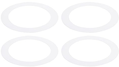 PATIKIL Goof Rings for 6-8 Inch Recessed Can Lighting Down Light, 4 Pcs Metal Goof Trim Rings Cover, Outer Diameter 8.62-inch, Inner Diameter 6.25-inch, Matte Finish White,Flush Mount