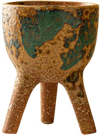 BESPORTBLE Vaso da Fiori Vintage Ceramica per Piante Grasse e Succulente Decorazione per Ufficio e Casa Design Unico e Facile da Pulire per Ambienti Interni e Balconi per Piante e Regali