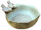 Baignoire pour oiseaux, bain d'oiseaux en céramique, bain d'oiseaux pour oiseaux sauvages, finition vintage, mangeoire à eau pour oiseaux, mangeoire pour jardin, aquarium, arrière-cour