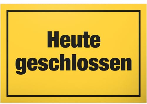 DankeDir! Heute geschlossen - Schild 30 x 20 cm - Geschenk Party Kollegen Freunde Geschenkidee Deko Partydeko - Spruchschild Geburtstagsgeschenk Tür Wanddeko lustiger Spruch Türschild