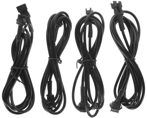 COSMEVIVI 4-poliges Neon Verlängerungskabel 4 Stück PVC Kabel Kompatibel Mit Neonlichtstreifen Für Auto Motorrad Umgebungslicht 4 Pin Stecker Kabelverlängerung