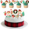 ACTOYS Tortendeko Weihnachten, 10 Stück, Kuchen Deko, Cake Topper, Deko für Kuchen Weihnachten