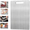Titanium Cutting Board, Double-Sided Food Grade Metal Chopping Board, Cutting Edge Hygiene, Metal Cutting Board, Stainless Steel Food Grade Cutting Boards, Dishwasher Safe(39 * 28cm)