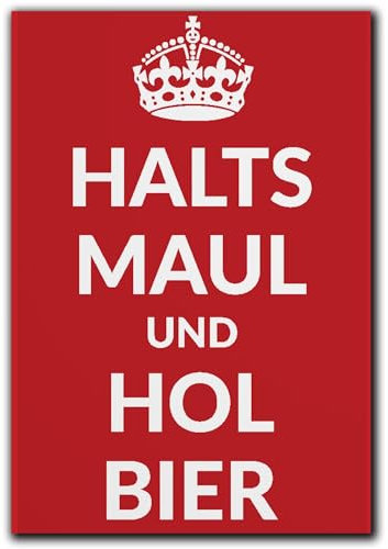 LANOLU Kühlschrankmagnete lustig- Halts Maul und HOL Bier- Geschenke für Bier-Liebhaber- lustige Magnete mit Sprüchen und witzigen Motiven 8x5,5cm