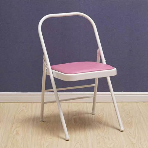 Eqvexd Iyengar Yoga Chair,Pilates Chair,Yoga Inversion Chair,Backless Yoga Chair Prop,Home Exercises Reinforced Design, Pink-82cm×45cm