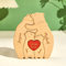Personalisiertes Holzkunstpuzzle der Bärenfamilie mit 2-6 Namen, Holz Bär Skulpturen Desktop Ornament Weihnachts Home Tischdekoration, Geschenk für Familie, Oma, Opa Mama, Papa