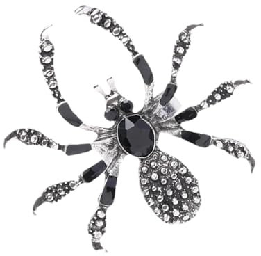 Jiimhte Spinnenringe | Modische, zierliche Ringe, Halloween-Fingerring, offen, verstellbare Spinnenringe mit Strasssteinen, Dekoration für gruselige Gastgeschenke, Refer to description, Eisen, Unisex