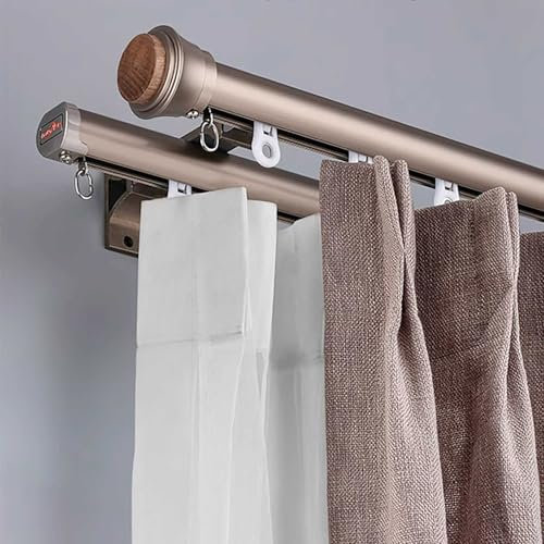 Asta doppia Binario for tende doppie bastoni for tende doppio binario Con Scorrevoli Da Interno Bastone for Tendaggi Con Accessori Di Montaggio for Soggiorno Camera da letto(Gold,4.3m(14.1ft))