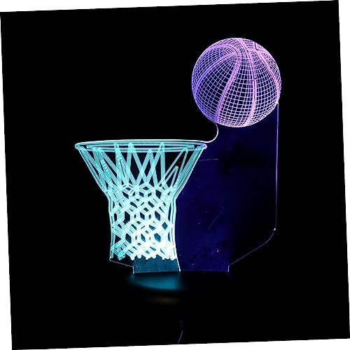 OSALADI Neon Basketball Lampe 7 Visuelle Nachtlicht Hause Dekorative 3d Lampe