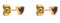 Purelei® Herzförmige Zirkonia Ohrstecker – Elegante rote Zirkonia-Steine in Gold, Silber & Roségold | Perfektes Accessoire für besondere Anlässe (Gold)