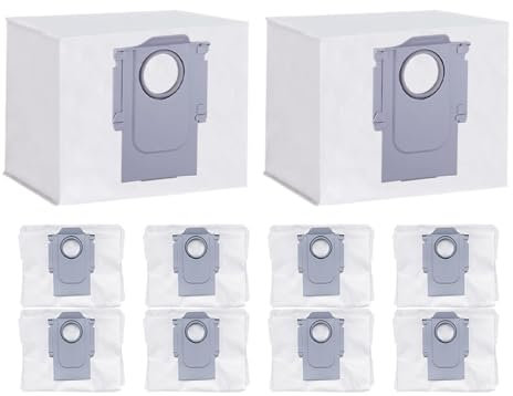 Hitopin 10 Pièces Sac à Poussière de Rechange, Sacs d'élimination de la saleté, Sacs d'aspirateur de Rechange, D'aspirateur à poussière Compatible avec Tous Les modèles Clean Base(Blanc)