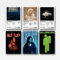 A Set Of 6 Billie Poster Eilish Music Vintage Album Cove Wall Art Canvas Posters Room Decorative Aesthetic Print Decor 12x18inch(30x45cm) Style-1