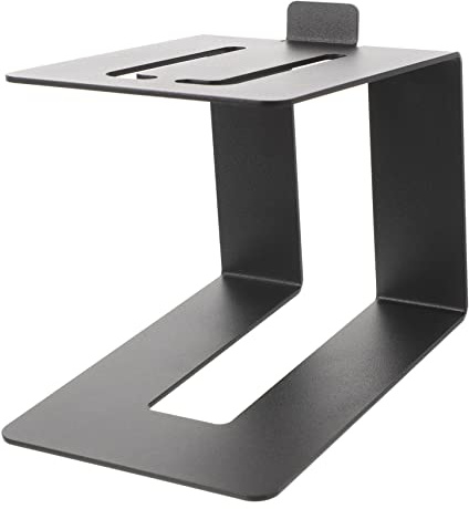 BESPORTBLE Speaker Stand Desk Mount with Insulation for Computer and Monitor Black Single Speaker Bracket for Home and Office Use Space Saving Design with Smooth Polished Surface