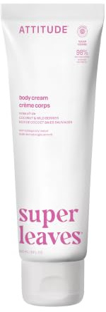 ATTITUDE Body Cream, EWG Verified Moisturizer, Vegan Moisturizing Products For Dry Skin, Dermatologically Tested, Coconut& Wild Berries, 240 mL