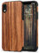 TENDLIN Kompatibel mit iPhone XR Hülle Holz und TPU Silikon Hybrid Weiche Schutzhülle Kompatibel mit iPhone XR (Rotes Sandelholz)