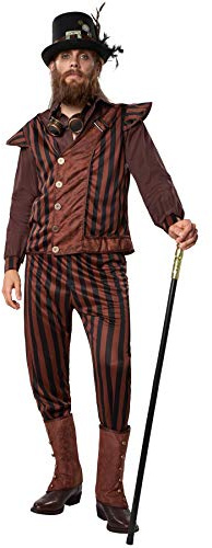 dressforfun 900492 - Herrenkostüm Steampunk Gentleman, Outfit mit dominierenden Längsstreifen (XL | Nr. 302343)